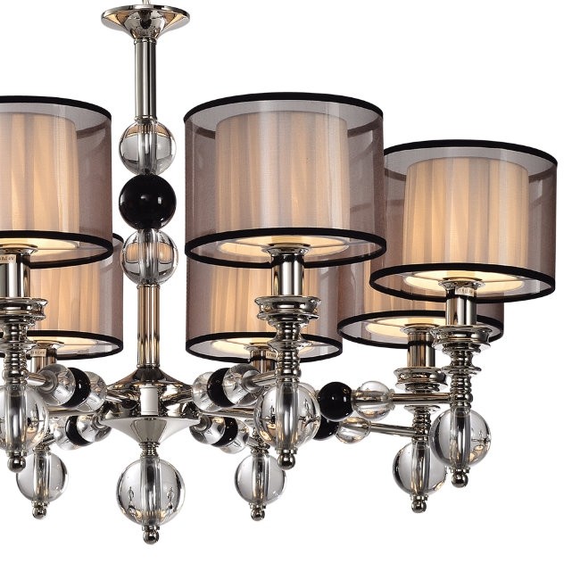 Люстра подвесная Lumien Hall Монелья LH1054/8H-NK-WT
