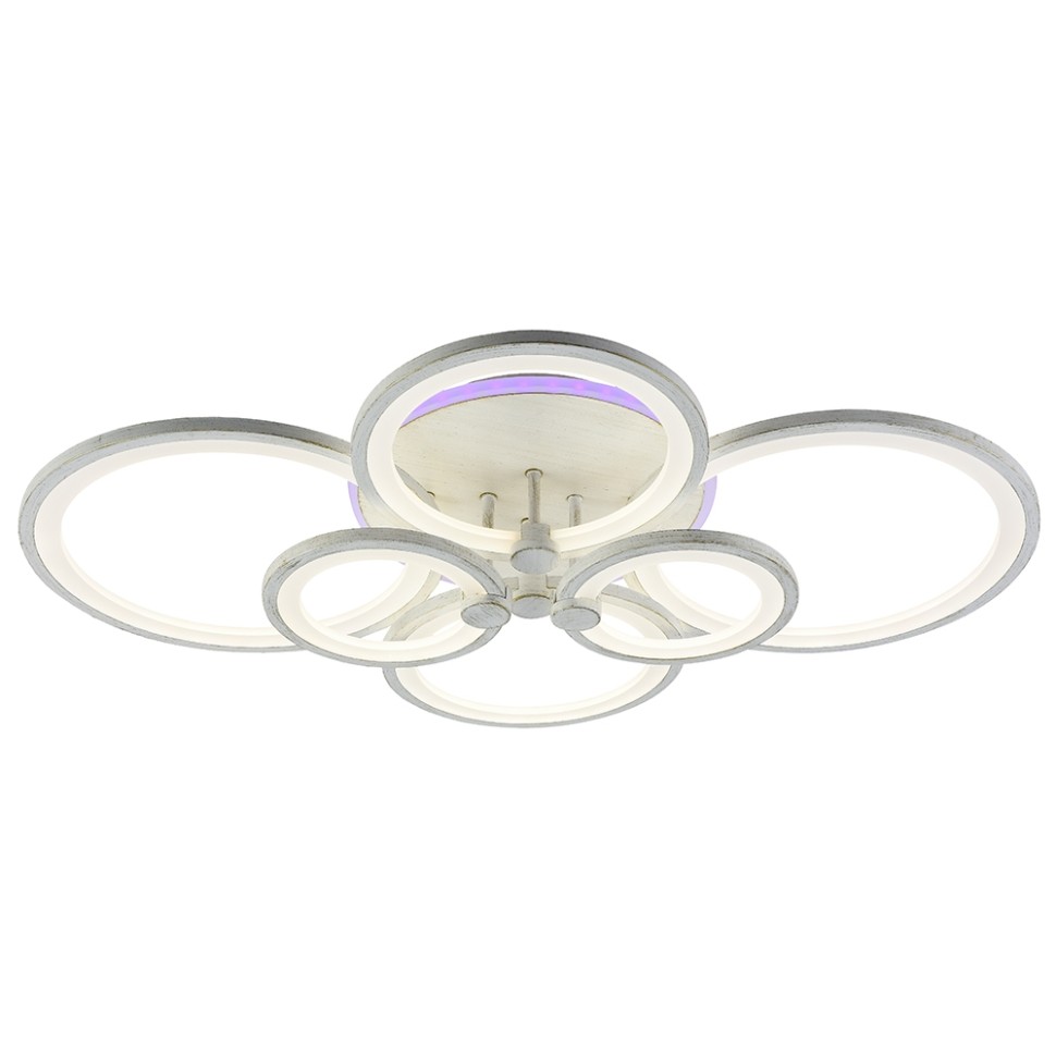 Светодиодная диммируемая люстра с ПДУ Profit Light 8077/6 PGD 168W+8W RGB