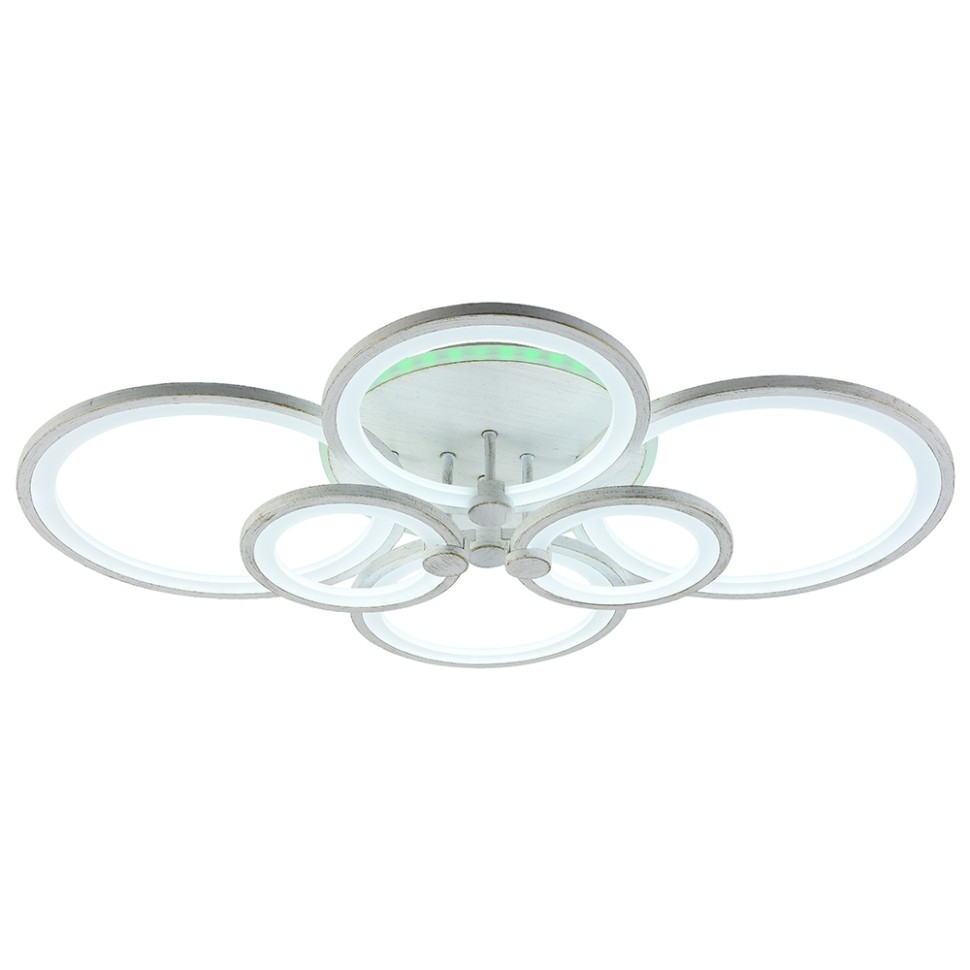 Светодиодная диммируемая люстра с ПДУ Profit Light 8077/6 PGD 168W+8W RGB