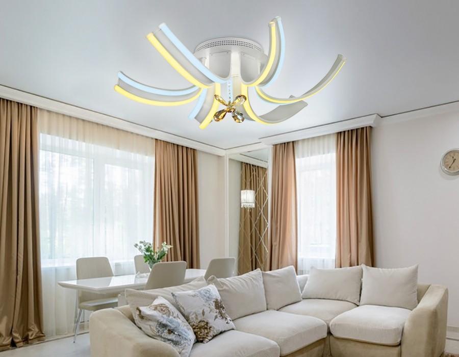 FL146/6 WH Потолочная светодиодная люстра с пультом (радио 2.4) Ambrella light Double