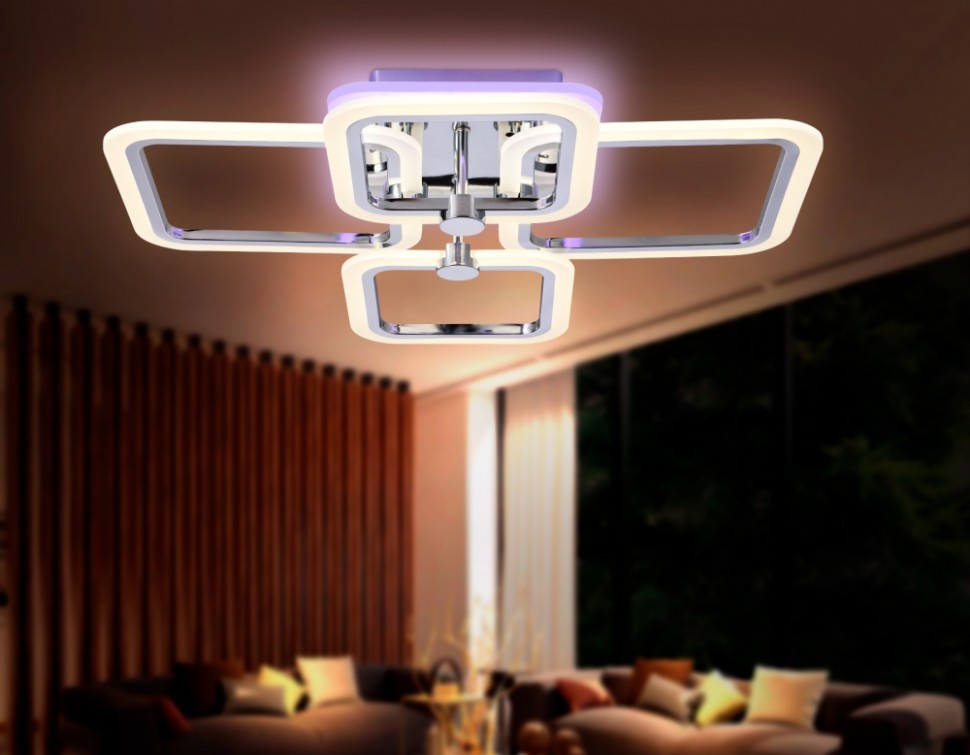 Потолочная светодиодная люстра с пультом д/у Ambrella light Acrylica FA534