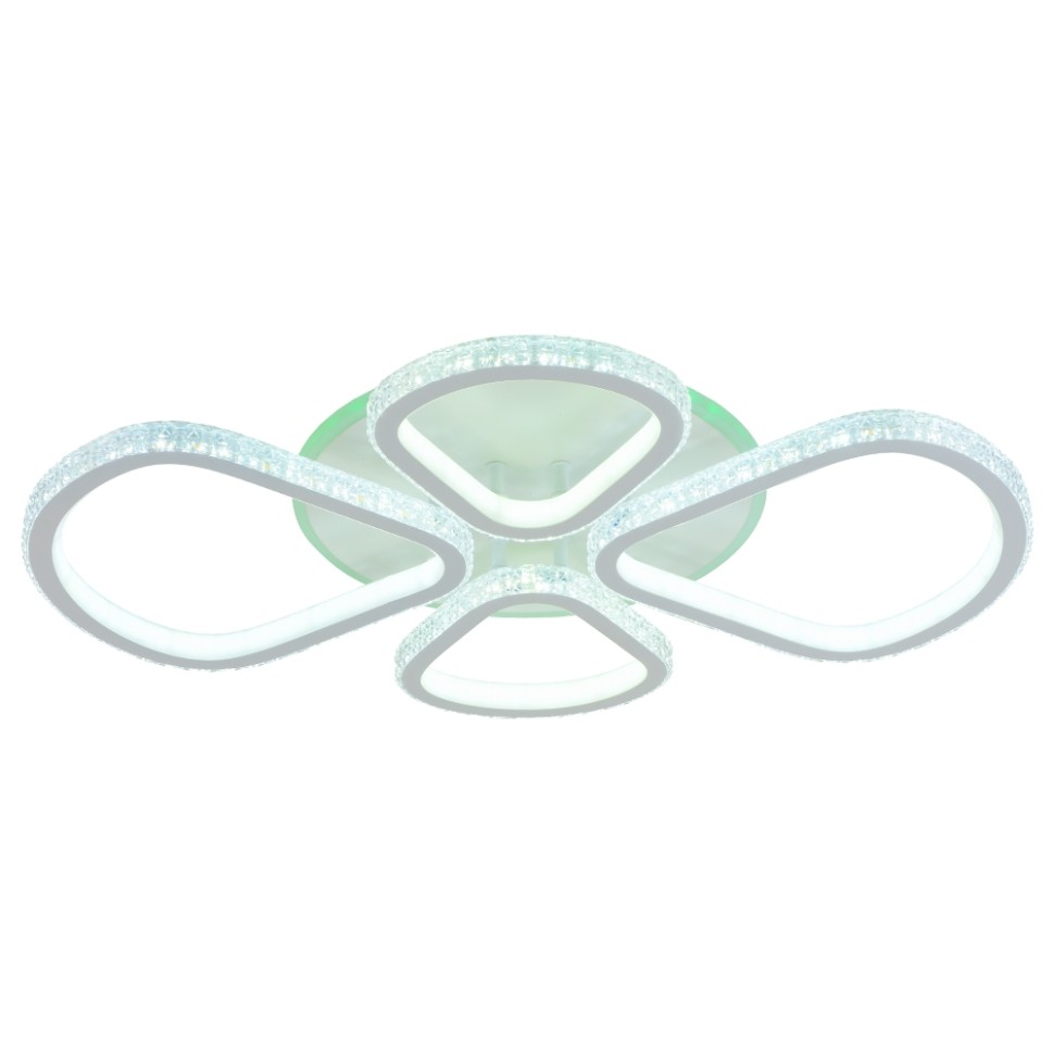 Светодиодная диммируемая люстра с ПДУ Profit Light 8038/2+2 WHT 184W+8W RGB