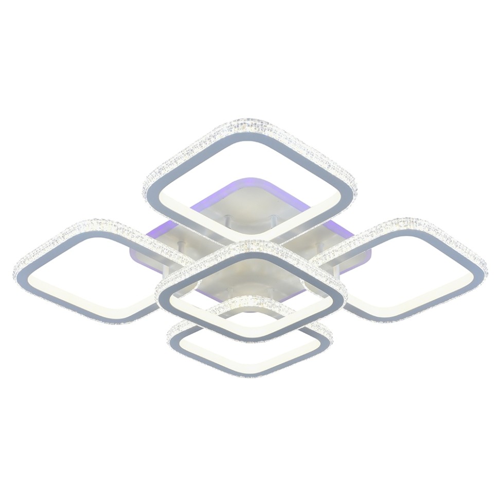 Люстра потолочная светодиодная с пультом ДУ Profit Light 8023/4+1 WHT 300W+10W RGB