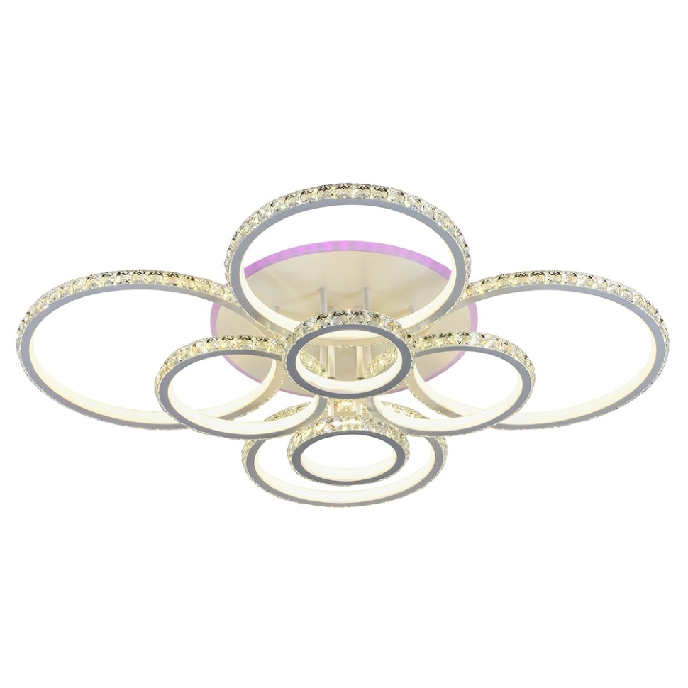 Светодиодная люстра с пультом Profit Light 8052/8 WHT 480W+11W RGB