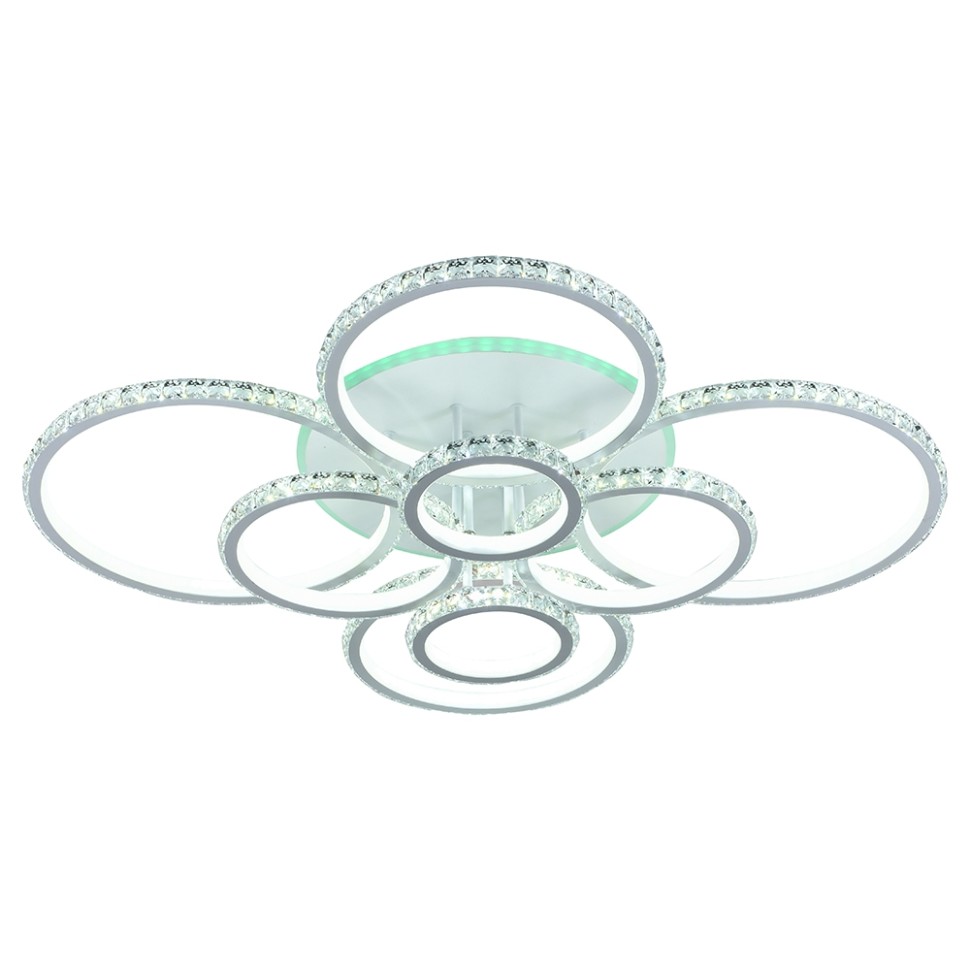 Светодиодная люстра с пультом Profit Light 8052/8 WHT 480W+11W RGB