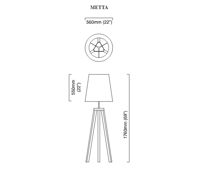 Торшер Metta