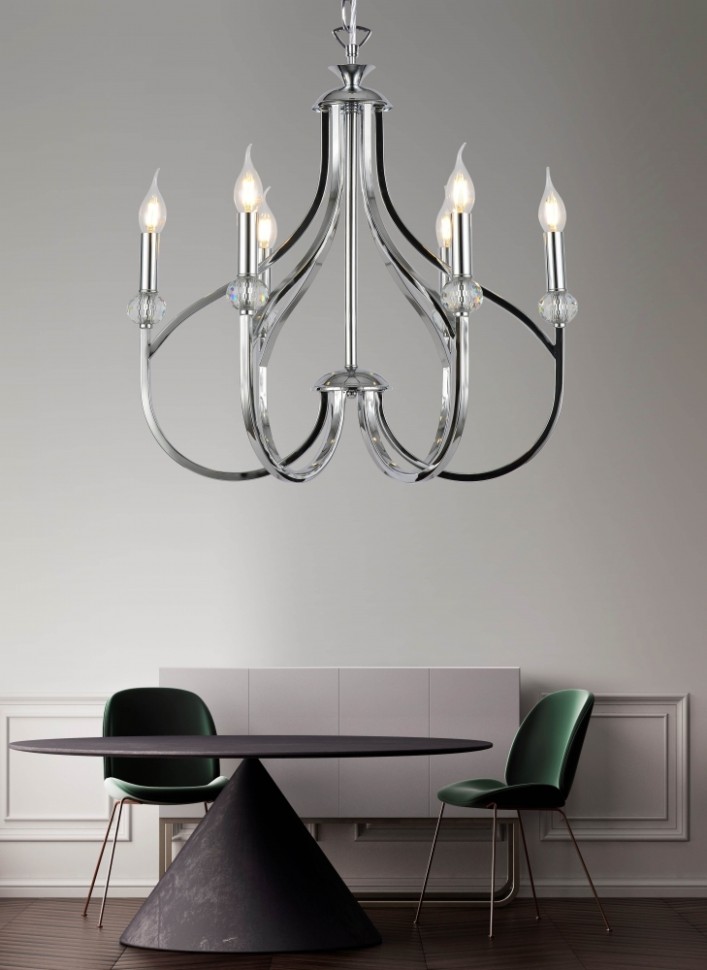 LDP 1250-6 CHR Подвесная люстра Lumina Deco Archetype