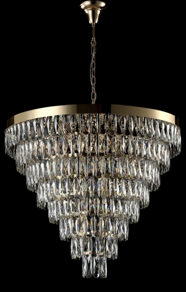 Подвесная люстра Crystal Lux Abigal SP22 D820 GOLD/TRANSPARENT