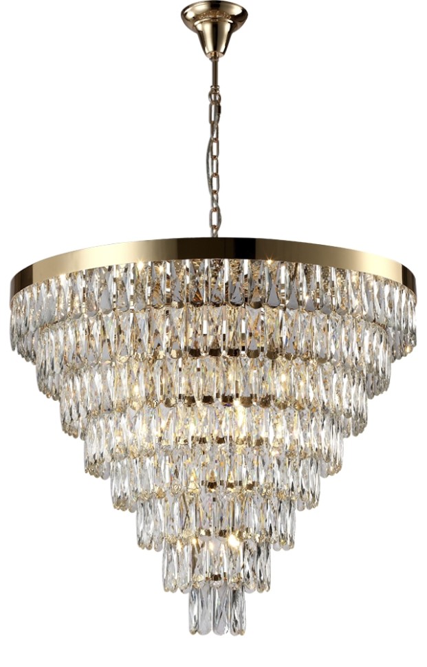 Подвесная люстра Crystal Lux Abigal SP22 D820 GOLD/TRANSPARENT