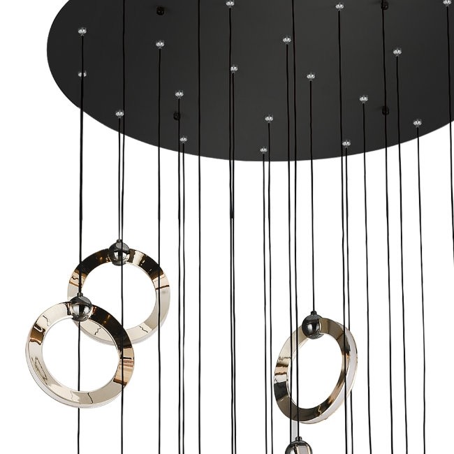 Подвесная светодиодная люстра Lumien Hall Livin LH8028/24P-BK-SGD-PBK