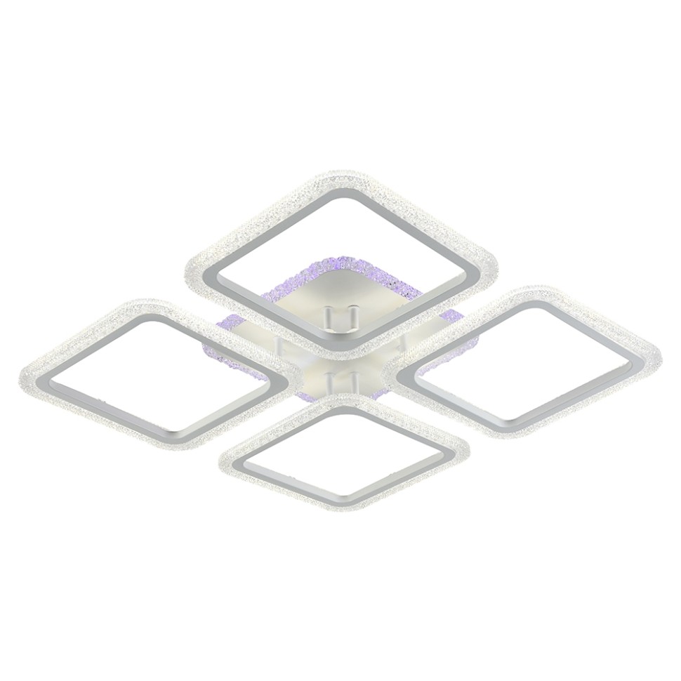 Светодиодная диммируемая люстра с ПДУ Profit Light 8087/4 WHT 107W+8W RGB