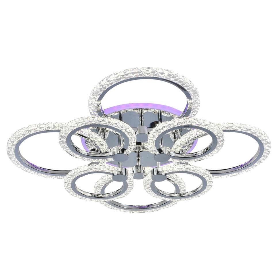 Светодиодная диммируемая люстра с ПДУ Profit Light 8027/4+4 CHR