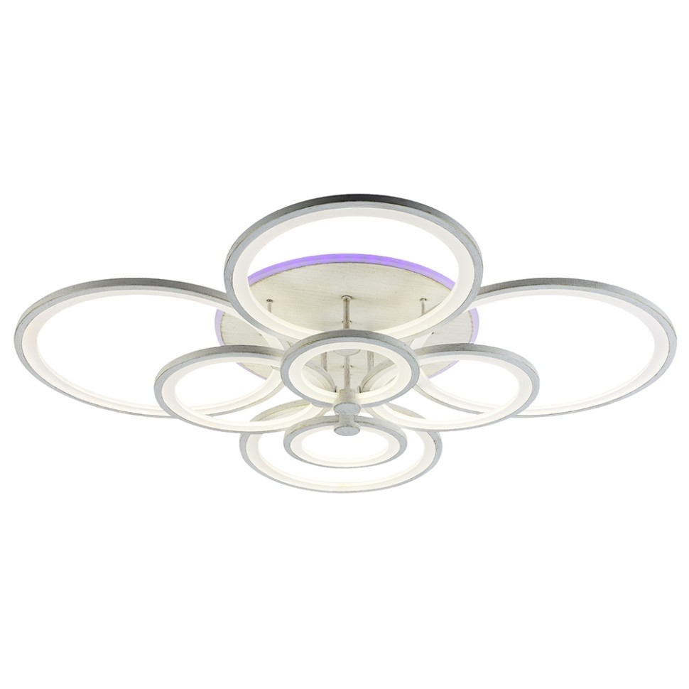 Светодиодная диммируемая люстра с ПДУ Profit Light 8077/8 PGD 256W+11W RGB