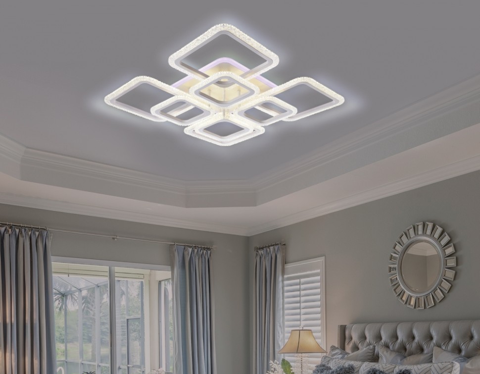 Потолочная диммируемая люстра с пультом ДУ Ambrella light FA5303 WH