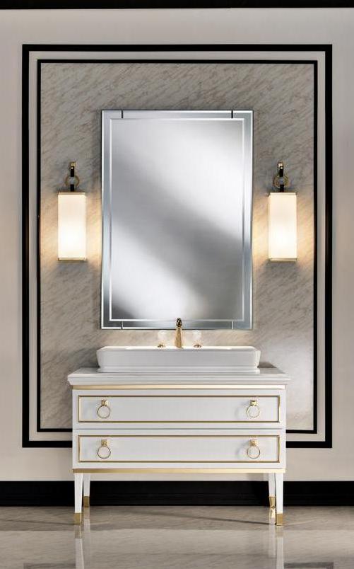 Мебель для ванной Lutetia Bianco Lucido Gold 0LTCM1151L
