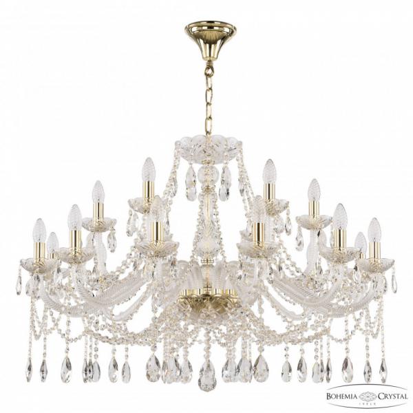 Люстра хрустальная 107/12+6/360 G Bohemia Ivele Crystal