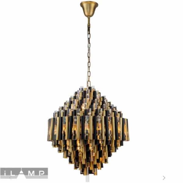 Подвесная люстра iLamp Tribeca 097D-12 Matt Bronze&Black