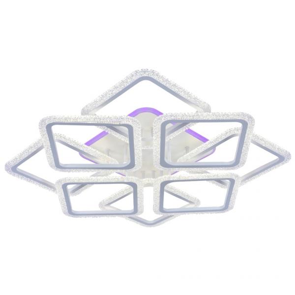 Светодиодная диммируемая люстра с ПДУ Profit Light 8015/8 WHT 224W+11W RGB