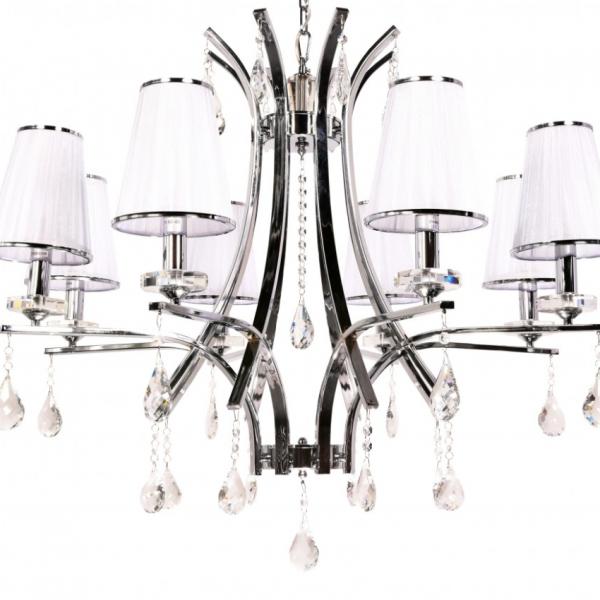 Подвесная люстра Lumina Deco Glamour LDP 66247-8 WT+CHR