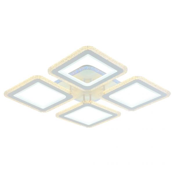 Светодиодная диммируемая люстра с ПДУ Profit Light 8085/4 WHT 209W+8W RGB