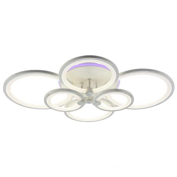 Светодиодная диммируемая люстра с ПДУ Profit Light 8077/6 PGD 168W+8W RGB
