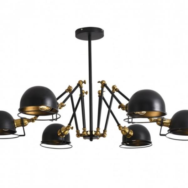Люстра на штанге Lumina Deco Valmonti LDP D015-6 BK