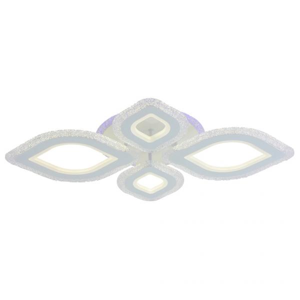 Светодиодная диммируемая люстра с ПДУ Profit Light 8082/2+2 WHT 138W+7W RGB