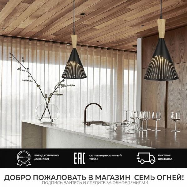Люстра на штанге Seven Fires Noema SF3327/1P-BK-WD