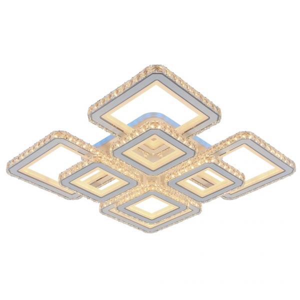 Светодиодная диммируемая люстра с ПДУ Profit Light 8048/4+4 WHT B 400W+10W RGB