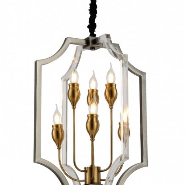 Подвесная люстра Lumina Deco Modesco LDP 8014-3+3 BK+AK