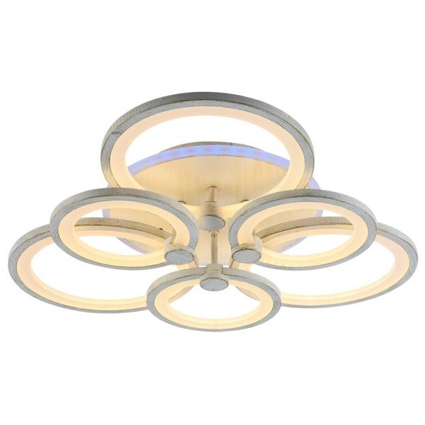 Светодиодная диммируемая люстра с ПДУ Profit Light 8077/3+3 PGD 144W+8W RGB