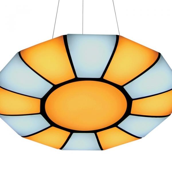 Подвесная светодиодная люстра с пультом Ambrella light Orbital Parrus FP2313L WH 114W D480