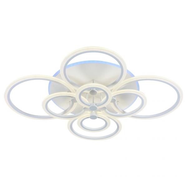 Светодиодная диммируемая люстра с ПДУ Profit Light 8076/8 WHT 212W+15W RGB