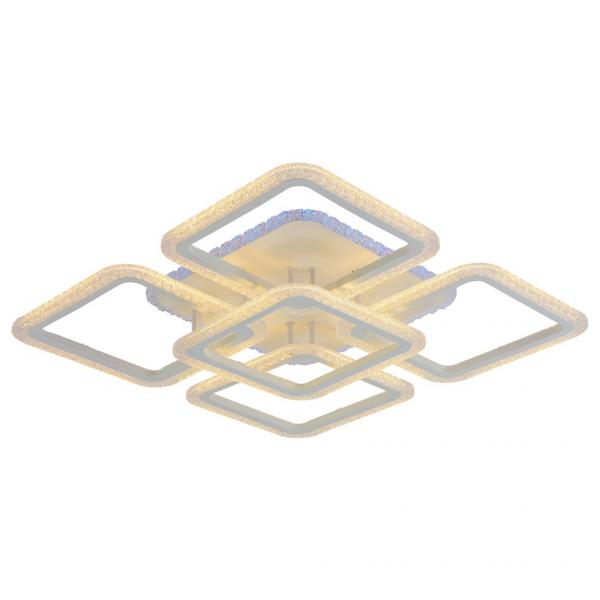 Светодиодная диммируемая люстра с ПДУ Profit Light 8087/4+1 WHT 140W+12W RGB