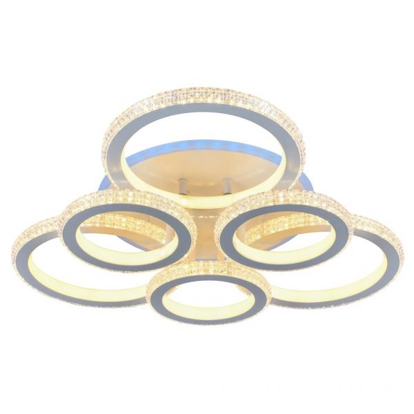 Люстра светодиодная с пультом ДУ Profit Light 8017/3+3 WHT 252W+8W RGB