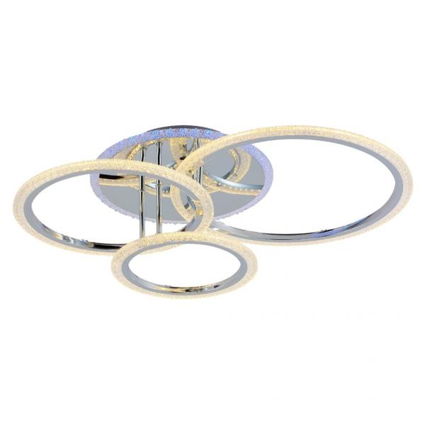 Светодиодная диммируемая люстра с ПДУ Profit Light 8086/3 CHR 90W+7W RGB