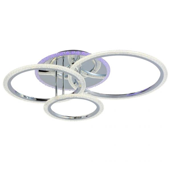 Светодиодная диммируемая люстра с ПДУ Profit Light 8086/3 CHR 90W+7W RGB