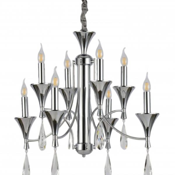 LDP 1230-8 CHR Подвесная люстра Lumina Deco Libero