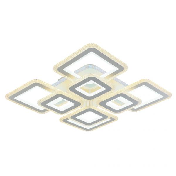 Светодиодная диммируемая люстра с ПДУ Profit Light 8085/4+4 WHT 337W+10W RGB