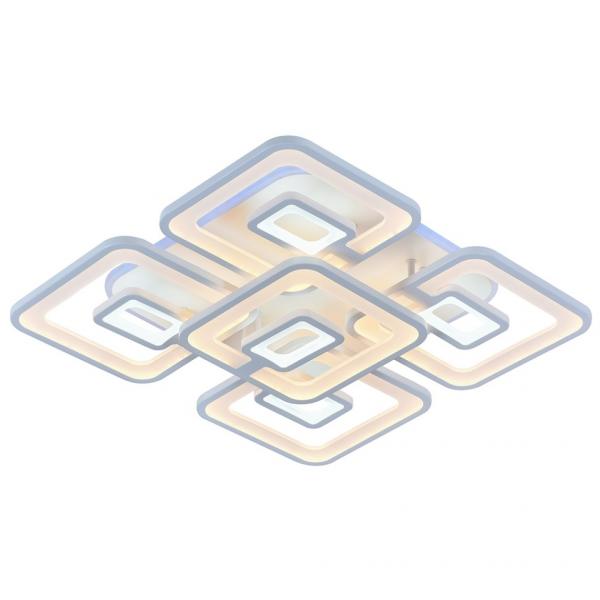 Светодиодная люстра с ПДУ Profit Light 8025/4+1 WHT 230W+14W RGB