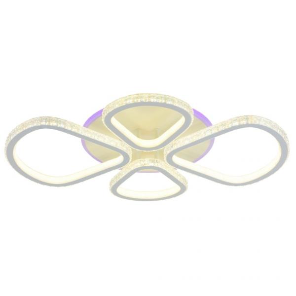 Светодиодная диммируемая люстра с ПДУ Profit Light 8038/2+2 WHT 184W+8W RGB
