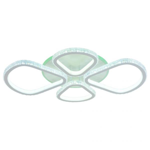 Светодиодная диммируемая люстра с ПДУ Profit Light 8038/2+2 WHT 184W+8W RGB