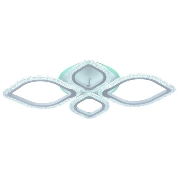 Люстра потолочная светодиодная с пультом ДУ Profit Light 8018/2+2 WHT 76W+7W RGB