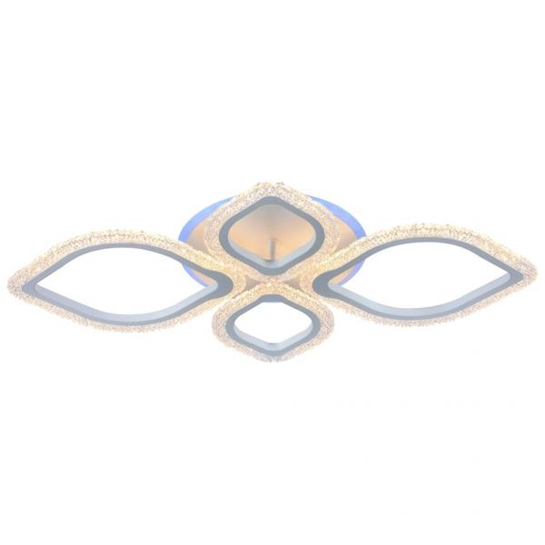Люстра потолочная светодиодная с пультом ДУ Profit Light 8018/2+2 WHT 76W+7W RGB