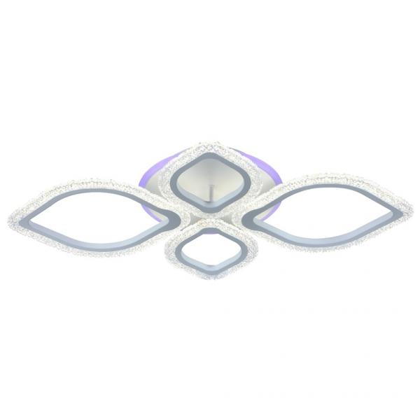 Люстра потолочная светодиодная с пультом ДУ Profit Light 8018/2+2 WHT 76W+7W RGB