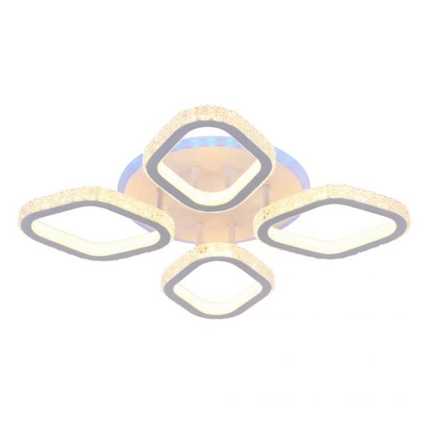 Светодиодная диммируемая люстра с ПДУ Profit Light 8044/4 WHT 136W+6,5W RGB