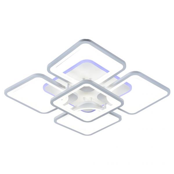 Светодиодная диммируемая люстра с ПДУ Profit Light 8057/4+1 WHT 170W+10W RGB