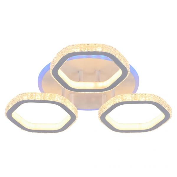 Светодиодная диммируемая люстра с ПДУ Profit Light 8046/3 WHT 108W+6,5W RGB