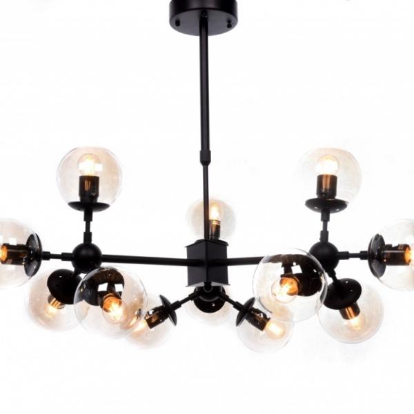 LDP 160-12 BK Подвесная люстра на штанге W12 Lumina Deco Zodiak