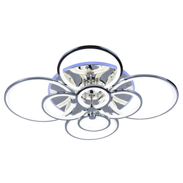 Светодиодная диммируемая люстра с ПДУ Profit Light 8077/8 CHR 256W+11W RGB
